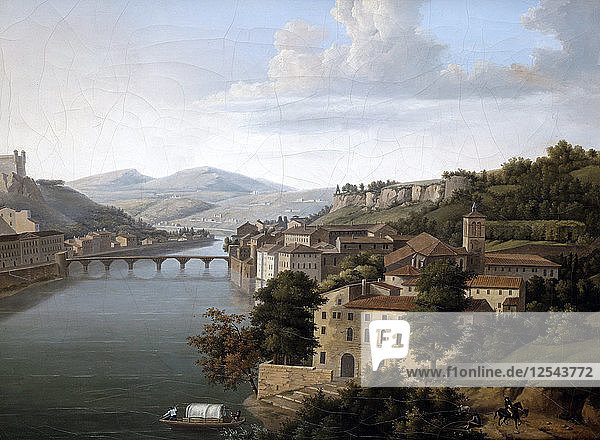 Blick auf die Rhone. um 1777-1840. Künstler: Alexandre Haycinthe Dunouy