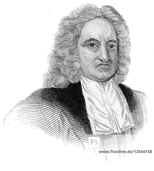 Edmond Halley  English astronomer  mathematician  meteorologist  and physicist  (c1850). Artist: Unknown