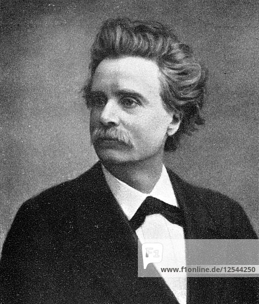 Edvard Hagerup Grieg  (1843-1907)  norwegischer Komponist und Pianist  1909. Künstler: Unbekannt