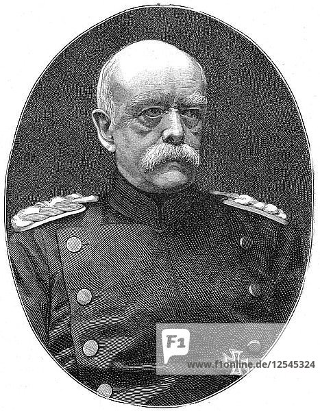 Otto von Bismark  19th century German statesman  (1900).Artist: Loescher and Petsch