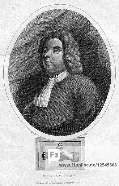 William Penn  founded the Province of Pennsylvania  1823. Artist: Chapman & Co
