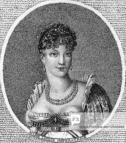 Kaiserin Marie Louise  Kaiserin von Frankreich  zweite Frau von Napoleon Bonaparte  (1791-1847). Künstler: Unbekannt