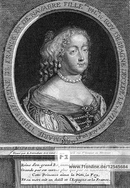 Maria Theresia von Spanien  Ehefrau von Ludwig XIV. von Frankreich  (Ende 17. Jahrhundert) Künstler: Etienne Desrochers