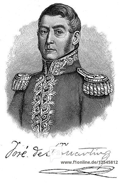 Jose de San Martin  19th century Argentine general and independence leader  (1901). Artist: Unknown