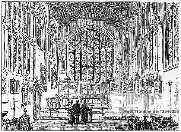 The chancel of Stratford church  Stratford-upon-Avon  Warwickshire  1885.Artist: Edward Hull