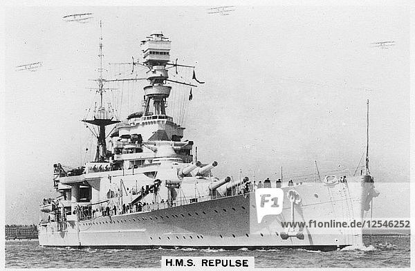 Battlecruiser HMS Repulse  1937. Artist: Unknown
