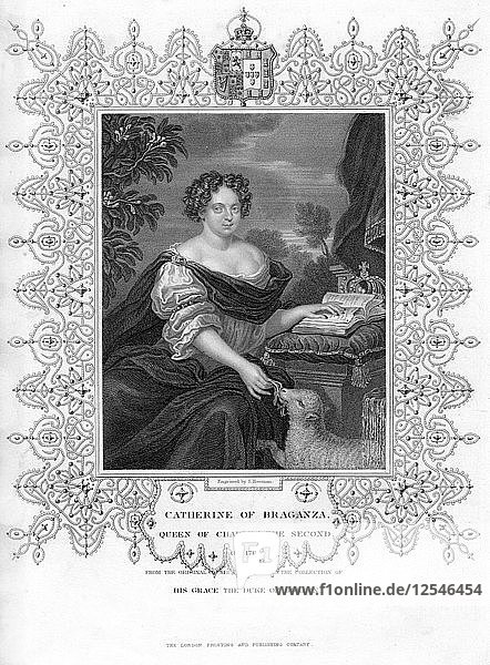 Katharina von Braganza  Gemahlin von König Karl II. von England  (19. Jahrhundert) Künstler: S. Freeman