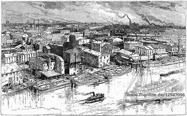 Die Stadt Buffalo  19. Jahrhundert. Künstler: Unbekannt