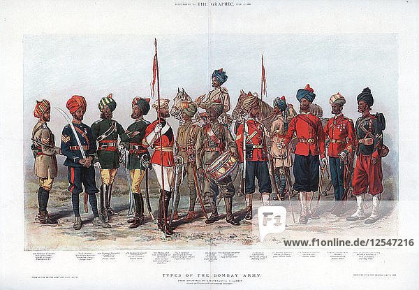 Typen der Armee von Bombay  1888 Künstler: AC Lovett