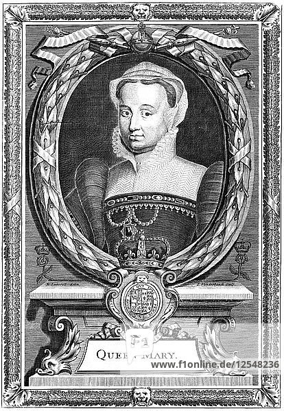 Königin Maria I. von England  19. Jahrhundert. Künstler: P. Vanderbanck