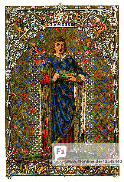 Der heilige Ludwig (Ludwig IX.  König von Frankreich)  1886. Künstler: Unbekannt