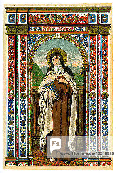 Die heilige Theresa von Avila  1886. Künstler: Unbekannt