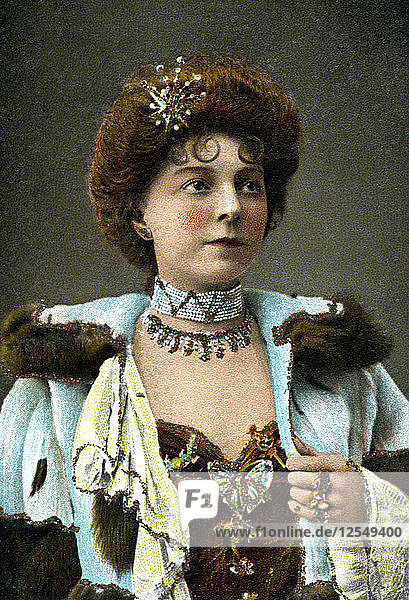 Vesta Tilley (1864-1952)  englische Varietékünstlerin  Anfang des 20. Jahrhunderts. Künstlerin: Unbekannt