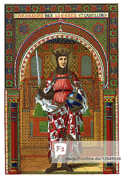 St Ferdinand (Ferdinand III of Castile and Leon)  1886. Artist: Unknown