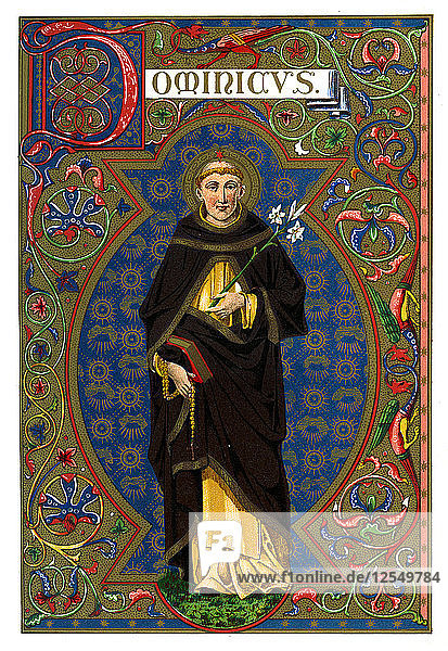 Der Heilige Dominikus  1886. Künstler: Unbekannt