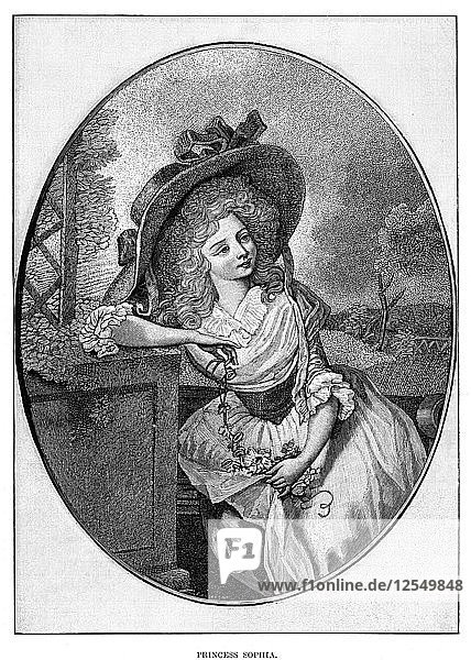 Prinzessin Sophia  fünfte Tochter von Georg III.  19. Jahrhundert. Künstler: Unbekannt