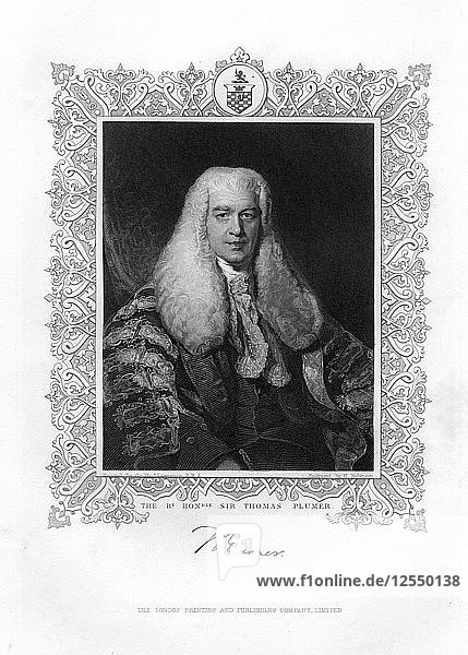 Sir Thomas Plumer (1753-1824)  britischer Richter und Politiker  19. Jahrhundert Künstler: H. Robinson
