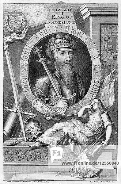 Edward III.  König von England im 14. Jahrhundert  (18. Jahrhundert). Künstler: George Vertue