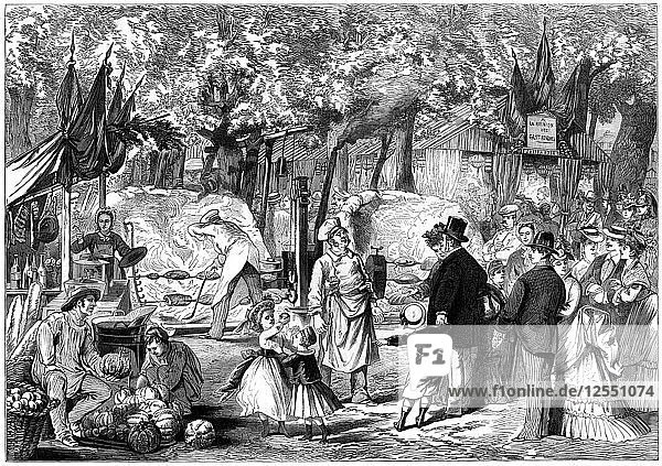 Die Fete des Loges  St-Germain-en-Laye  Frankreich  1874. Künstler: Unbekannt
