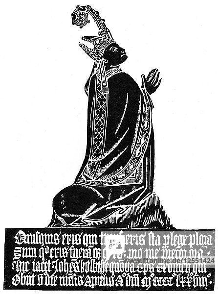 Rubbing of a medieval engraved brass  c1478 (1901). Artist: Unknown