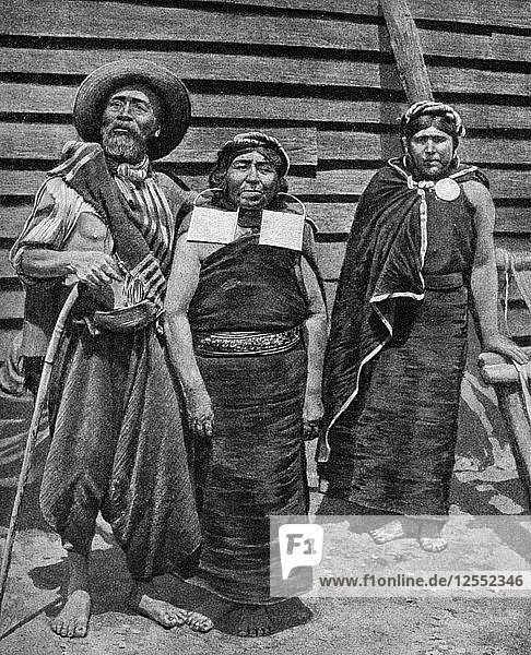 Patagonische Indianer  Argentinien  1922. Künstler: Unbekannt