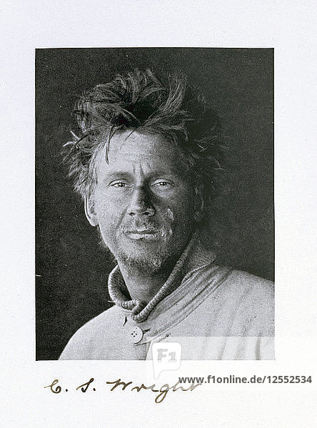 Charles S. Wright  Mitglied der Antarktis-Expedition von Kapitän Scotts  1910-1913. Künstler: Herbert Ponting
