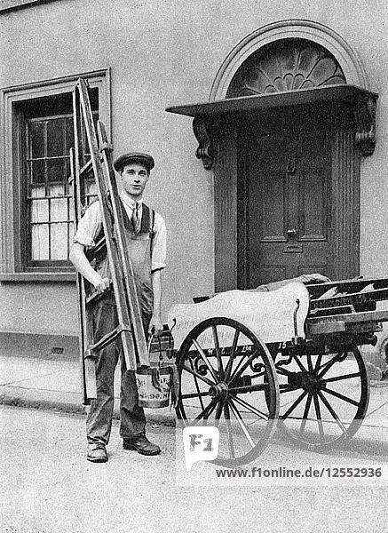 Fensterputzer in Islington  London  1926-1927. Künstler: McLeish