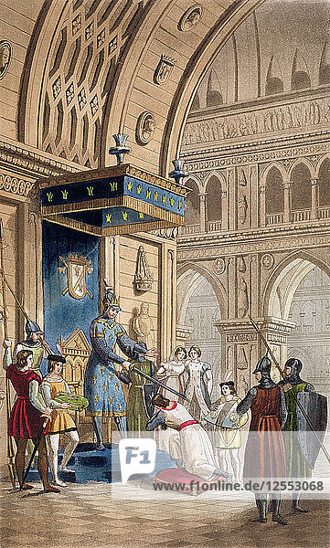 Die Erschaffung eines Tempelritters  um 1820-1830. Künstler: Unbekannt