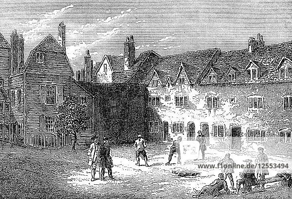 Racquet Court  the Marshalsea prison  19th century. Artist: Unknown