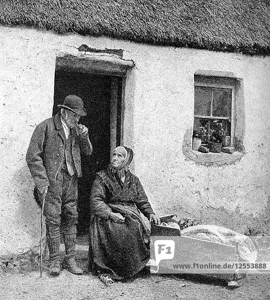 Warten auf den Arzt im abgelegenen Galway  Irland  1922.Künstler: AW Cutler