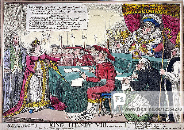 König Heinrich VIII.  Akt II  Szene iv  um 1820. Künstler: JL Marks