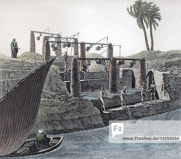 Collecting water from the Nile  Egypt  c1798. Artist: Unknown