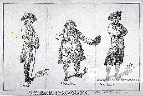 The Rival Candidates  1784. Artist: Isaac Cruikshank