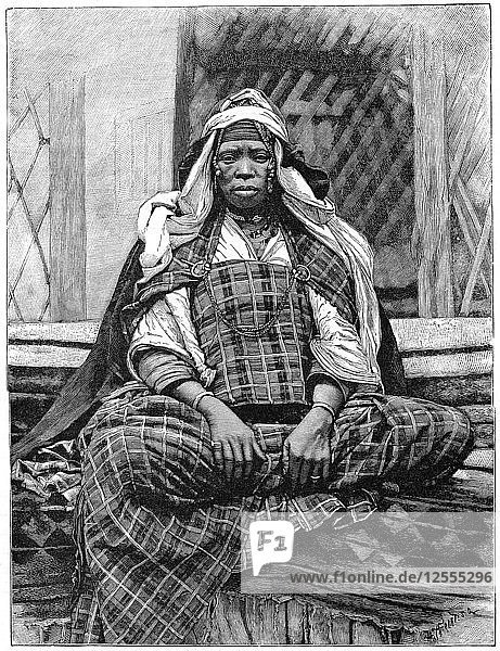Frau  Biskra  Algerien  um 1890. Künstler: Henri Thiriat