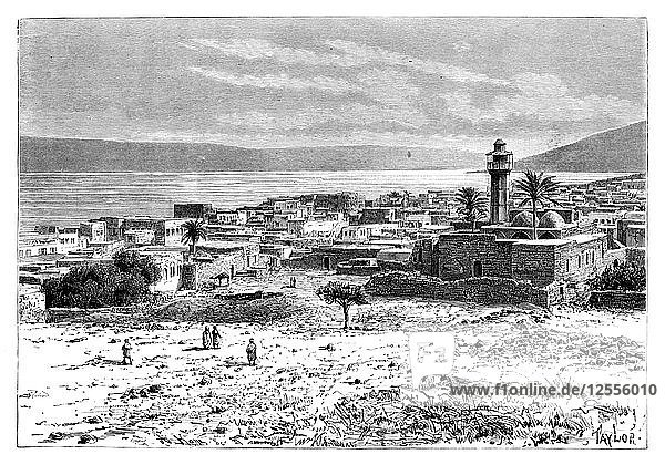 Der See und die Stadt Tiberias  Israel  1895. Künstler: Unbekannt
