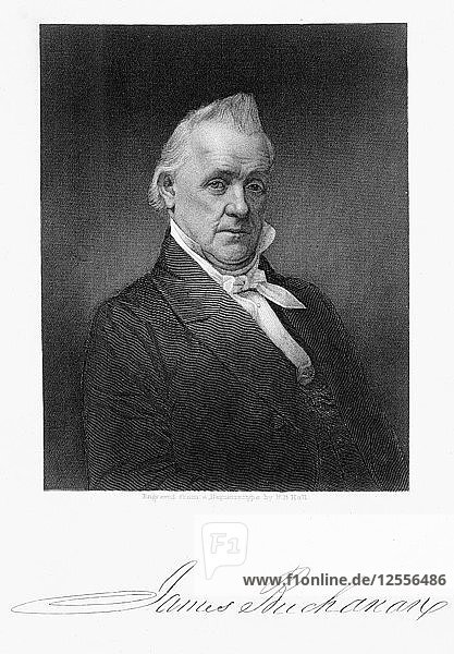 James Buchanan  15. Präsident der Vereinigten Staaten von Amerika  19. Jahrhundert. Künstler: Henry Bryan Hall I