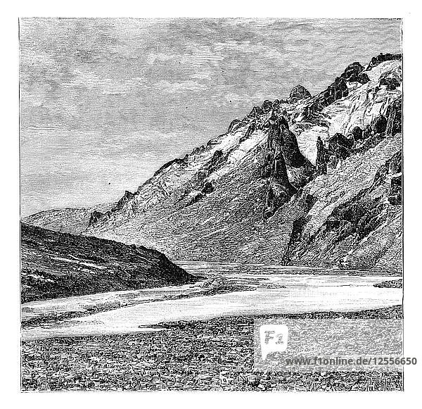 Das obere Karakash-Tal  China  1895. Künstler: Unbekannt