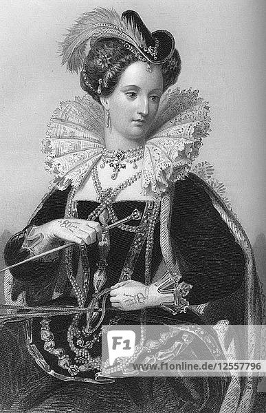 Königin Elisabeth I. (1533-1603) im Fort Tilbury  1851 Künstler: William Holl