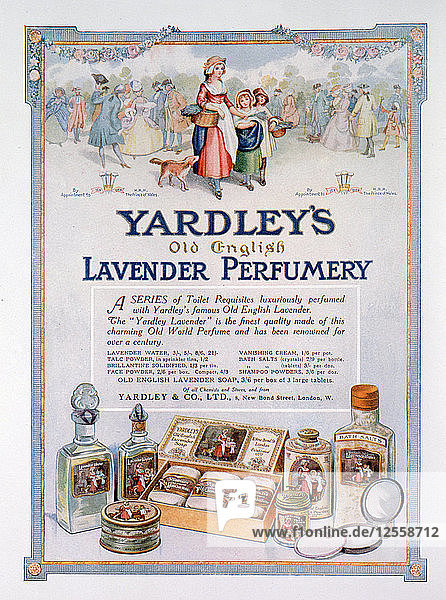Werbung für Yardleys Old English Lavender Parfümerie  1923. Künstler: Unbekannt