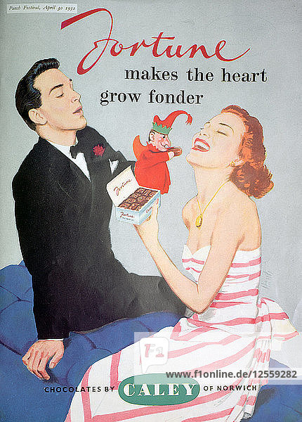 Werbung für Caley-Schokoladen  1951. Künstler: Unbekannt