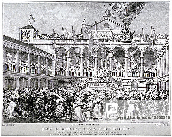 The re-opening of Hungerford Market  Westminster  London  1833. Artist: JS Templeton