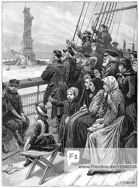 Einzug in die Neue Welt  1892. Künstler: Charles Joseph Staniland