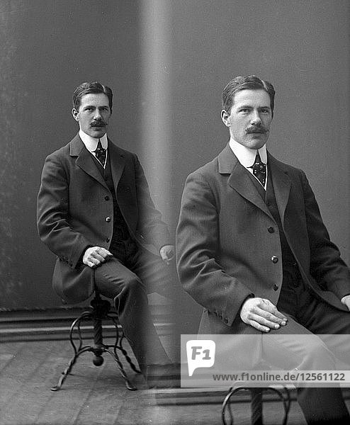Double exposured portrait of a man  Landskrona  Sweden  1910. Artist: Unknown