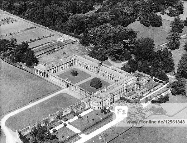 Aerial view of Worksop Manor  Nottinghamshire  August 1956. Artist: Unknown