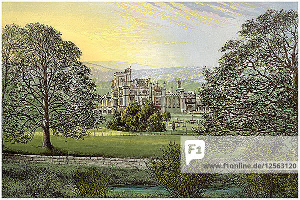 Ilam Hall  Staffordshire  Sitz der Familie Hanbury  um 1880. Künstler: Unbekannt