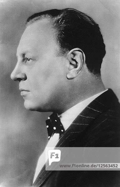 Emil Jannings (1884-1950)  Schweizer Schauspieler  20. Jahrhundert. Künstler: Unbekannt