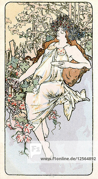 Herbst  1897. Künstler: Alphonse Mucha