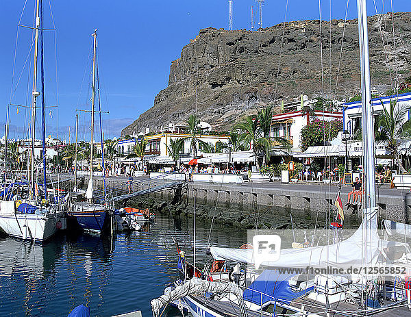 Hafen von Puerto de Mogan  Gran Canaria  Kanarische Inseln.