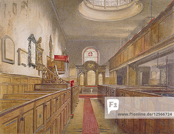 Innenraum von Holy Trinity  Minories  London  1881. Künstler: John Crowther