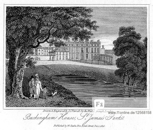 Buckingham House  St James Park  London  1816  Künstler: JC Varrall